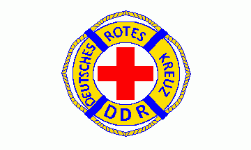 [German Red Cross East Germany water rescue flag#2]